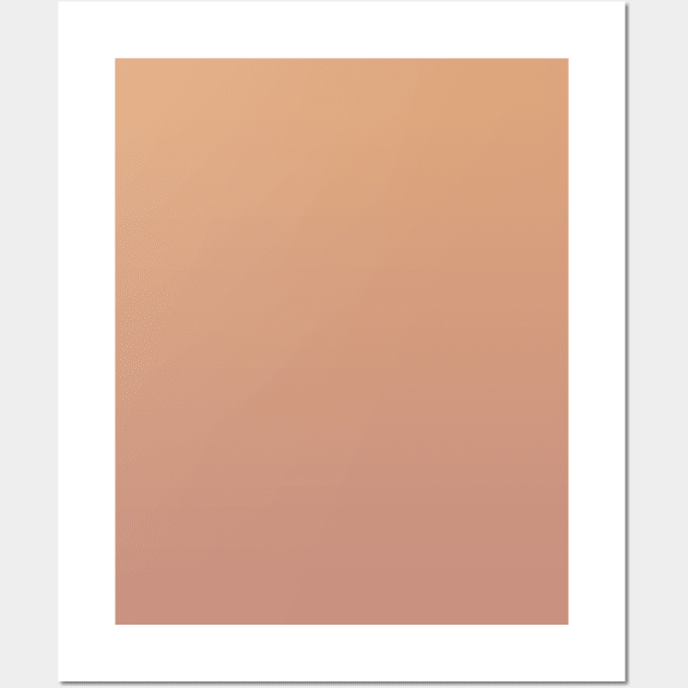 Champagne Mocha to Dusty Rose Pink Ombre Fade Sunset Gradient Wall Art by squeakyricardo